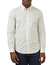 Men's Regular-Fit Spot-Print Shirt