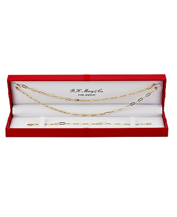 Giani Bernini - 2-Pc. Set Paperclip Link Chain Necklace & Matching Bracelet