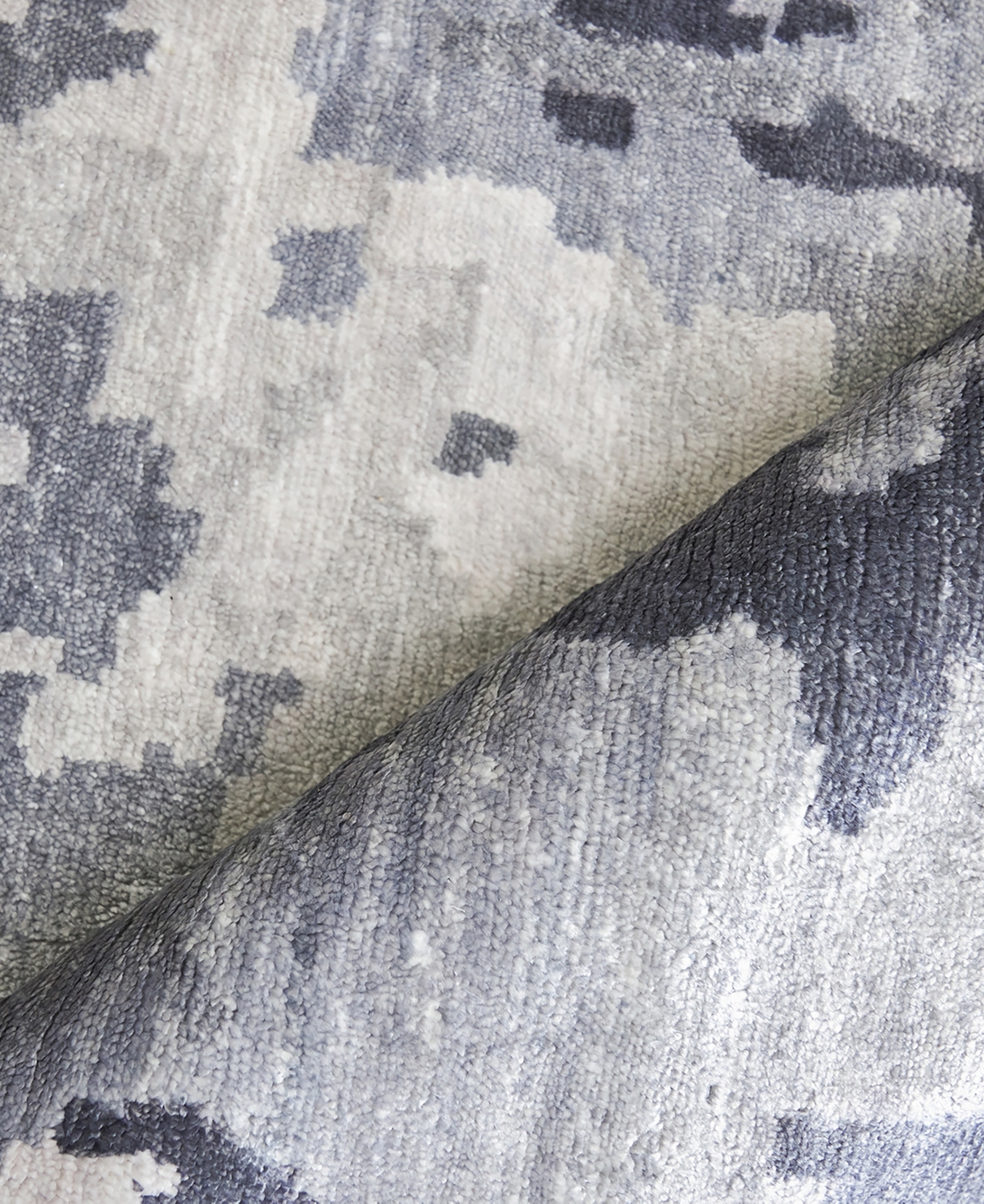 Exquisite Rugs Viscose From Bamboo Silk Er3341 6' X 9' Area Rug In Blue,gray