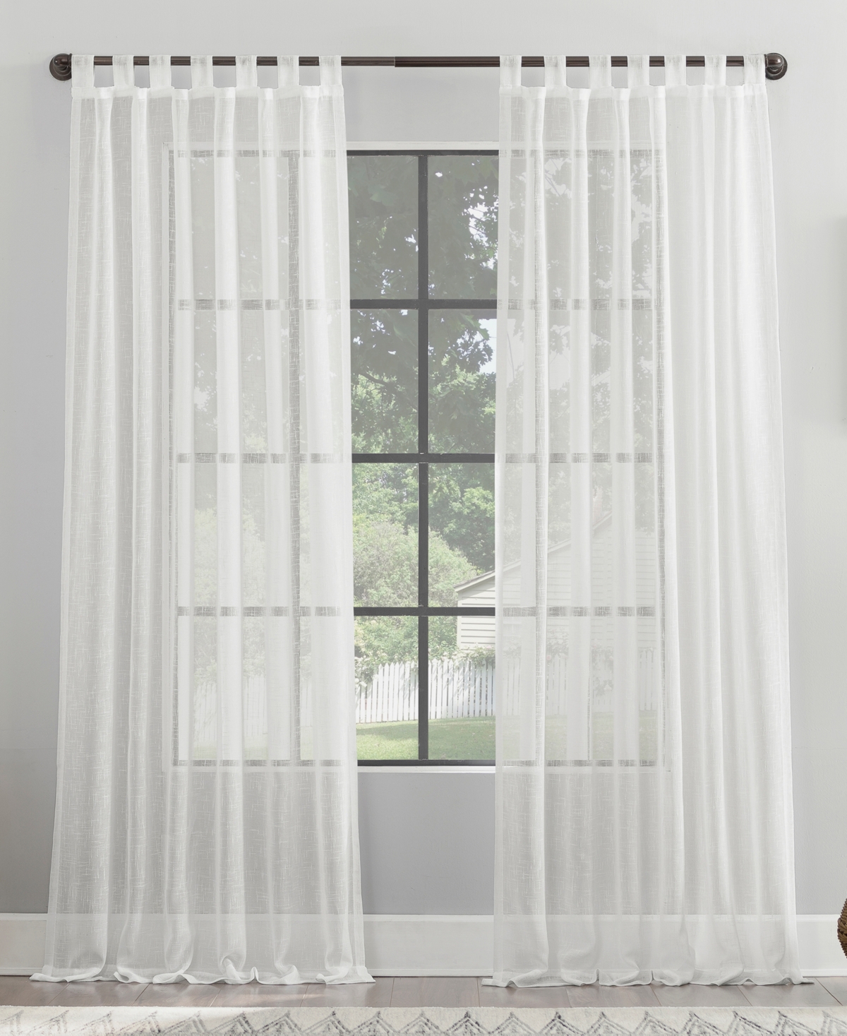 Archaeo Burlap Weave Curtain Collection In White
