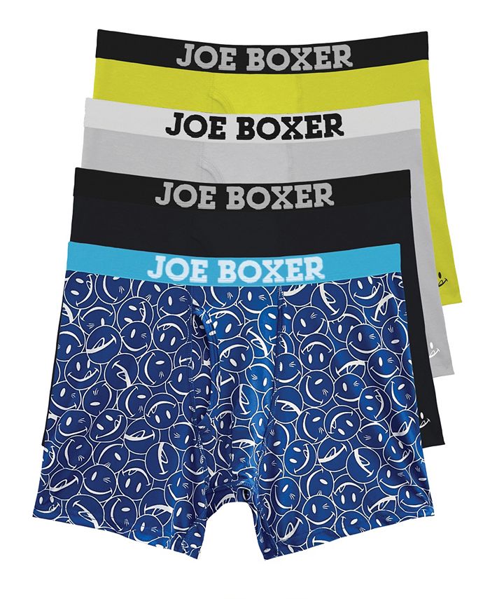 Joe Boxer Men's Iconic Lickies Performance Boxer Briefs, Pack of 4 Macy's