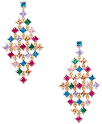 kate spade new york - Gold-Tone Crystal Kaleidoscope Statement Earrings