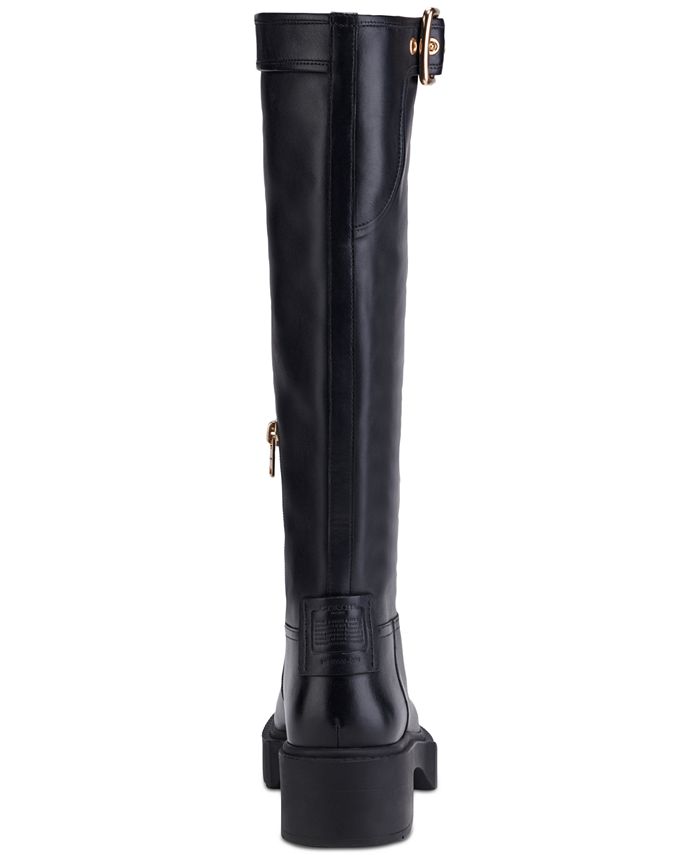 COACH Women's Lilli Buckled Strap Block Heel Riding Boots Macy's