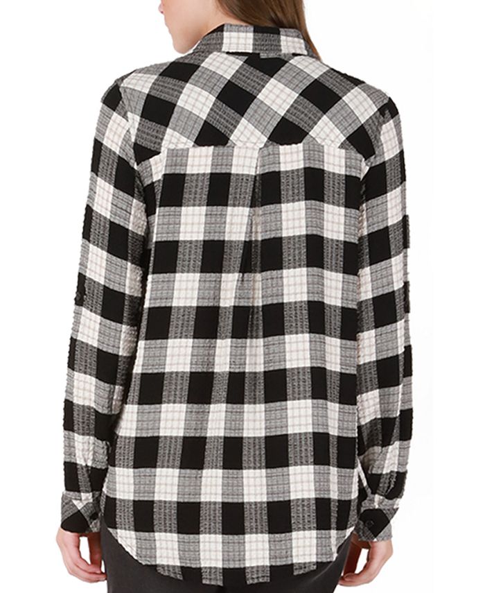 Black Tape Women's ButtonFront Plaid Shirt & Reviews Tops Women