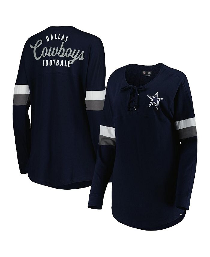 New Era Women's Navy Dallas Cowboys Athletic Varsity Lace-Up Long