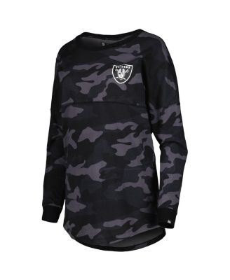 Women's Black Las Vegas Raiders Camo Long Sleeve T-shirt