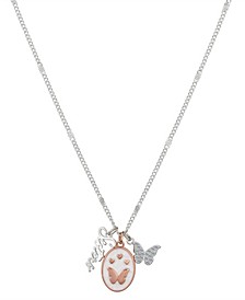 14K Gold Flash-Plated Cubic Zirconia "Soul Sister" Butterfly Charm Necklace with Extender