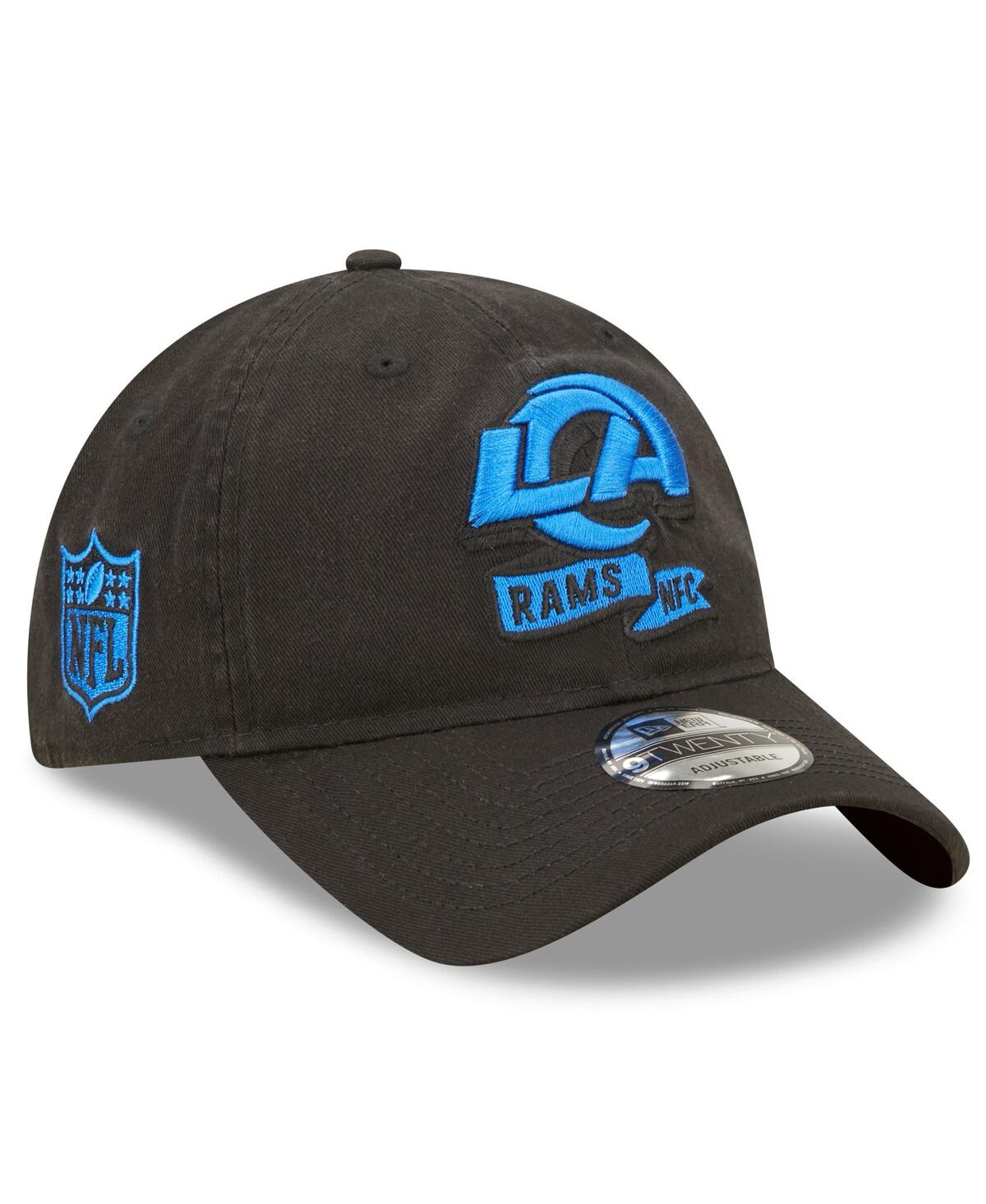 Men's New EraLos Angeles Rams 2022 Sideline Adjustable 9TWENTY Hat - Black