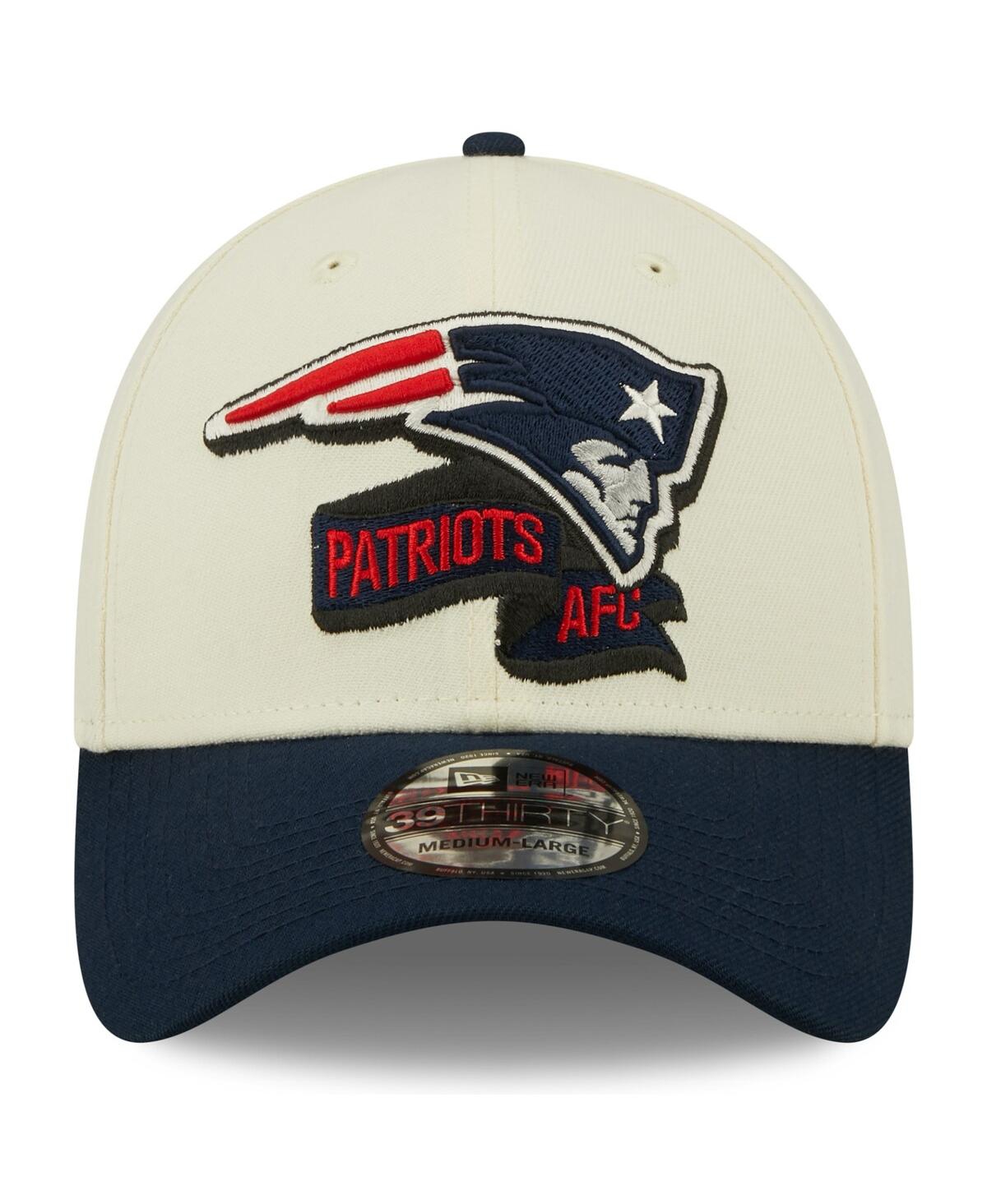 Men's New Era Navy New England Patriots 2022 Sideline 39THIRTY 2-Tone Flex Hat - Navy
