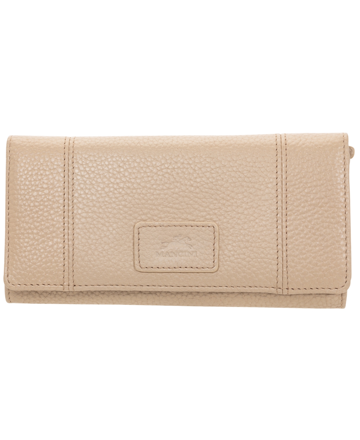 Women's Pebbled Collection Rfid Secure Trifold Wallet - Off White