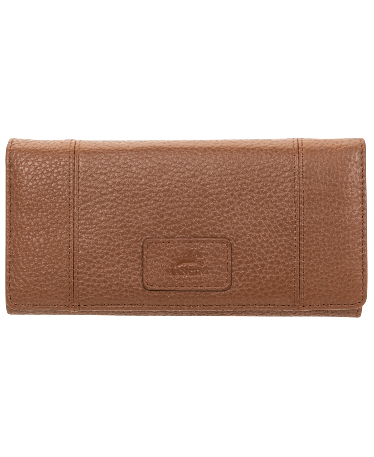 Mancini Women's Pebbled Collection Rfid Secure Trifold Wallet In Camel