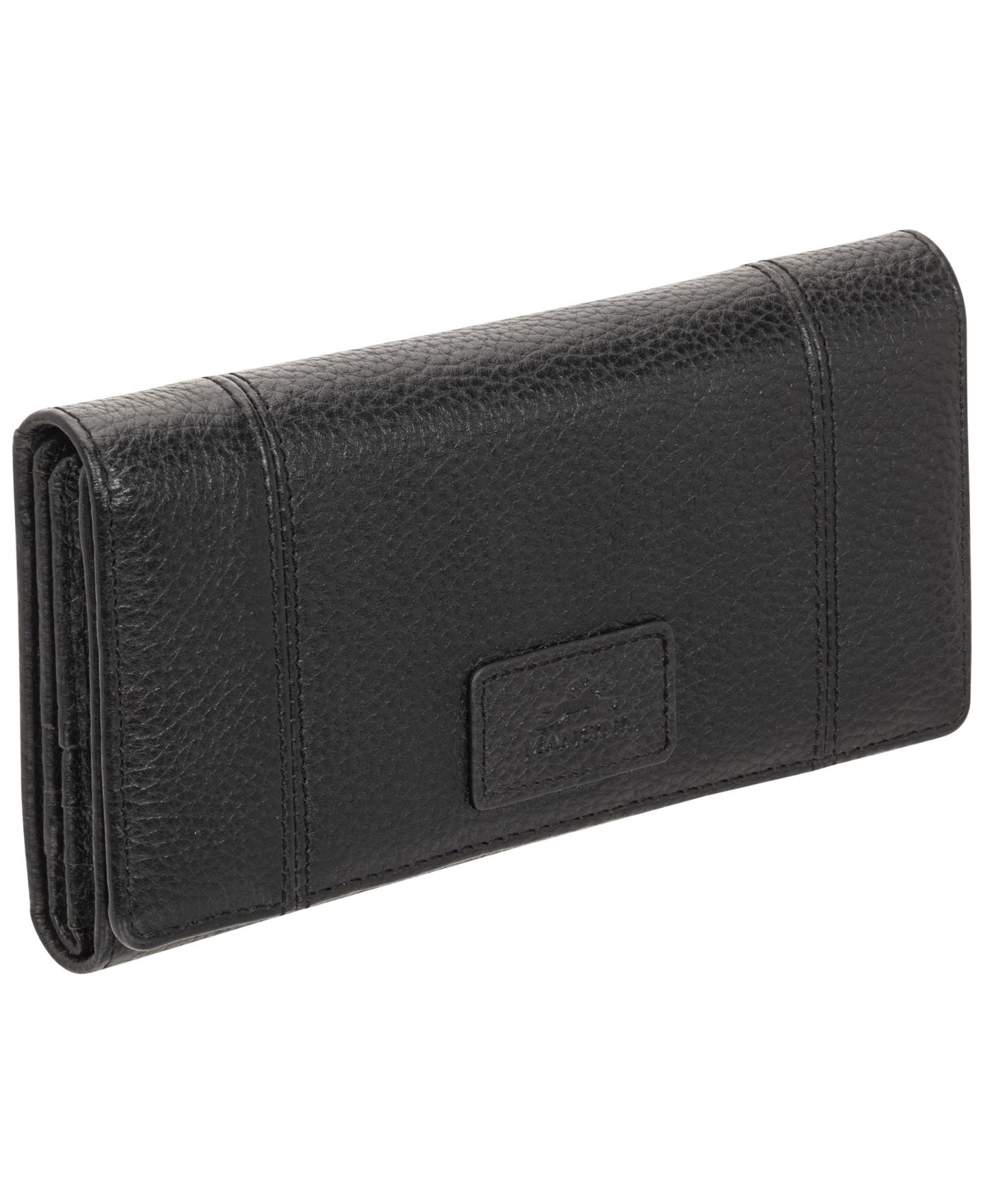 Женский трёхсложный кошелёк Mancini Pebbled Collection с защитой RFID, цвет: Чёрный — фото 2