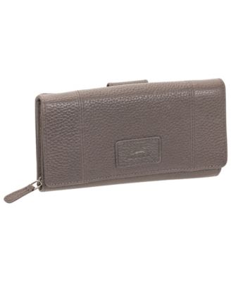 Women's Pebbled Collection RFID Secure Mini Clutch Wallet