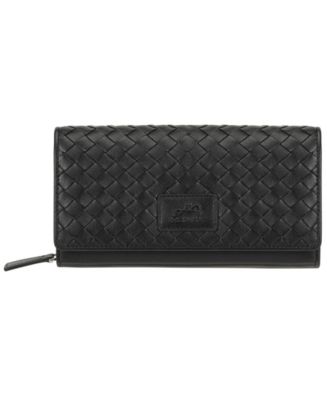 Mancini Women's Basket Weave Collection RFID Secure Clutch Wallet - Macy's