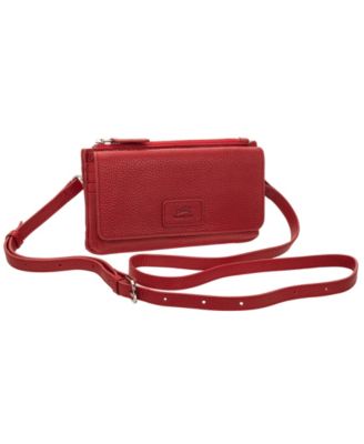 Women's Pebbled Collection RFID Secure Crossbody Wallet