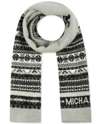 Michael Kors - Long Metallic Fair Isle Scarf