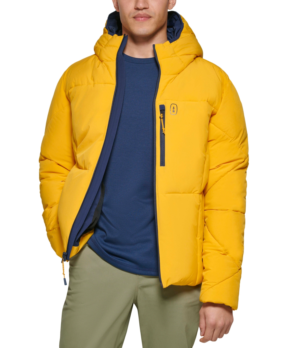 Men's Glacier Quilted Full-Zip Hiking Puffer Jacket - Black Beauty