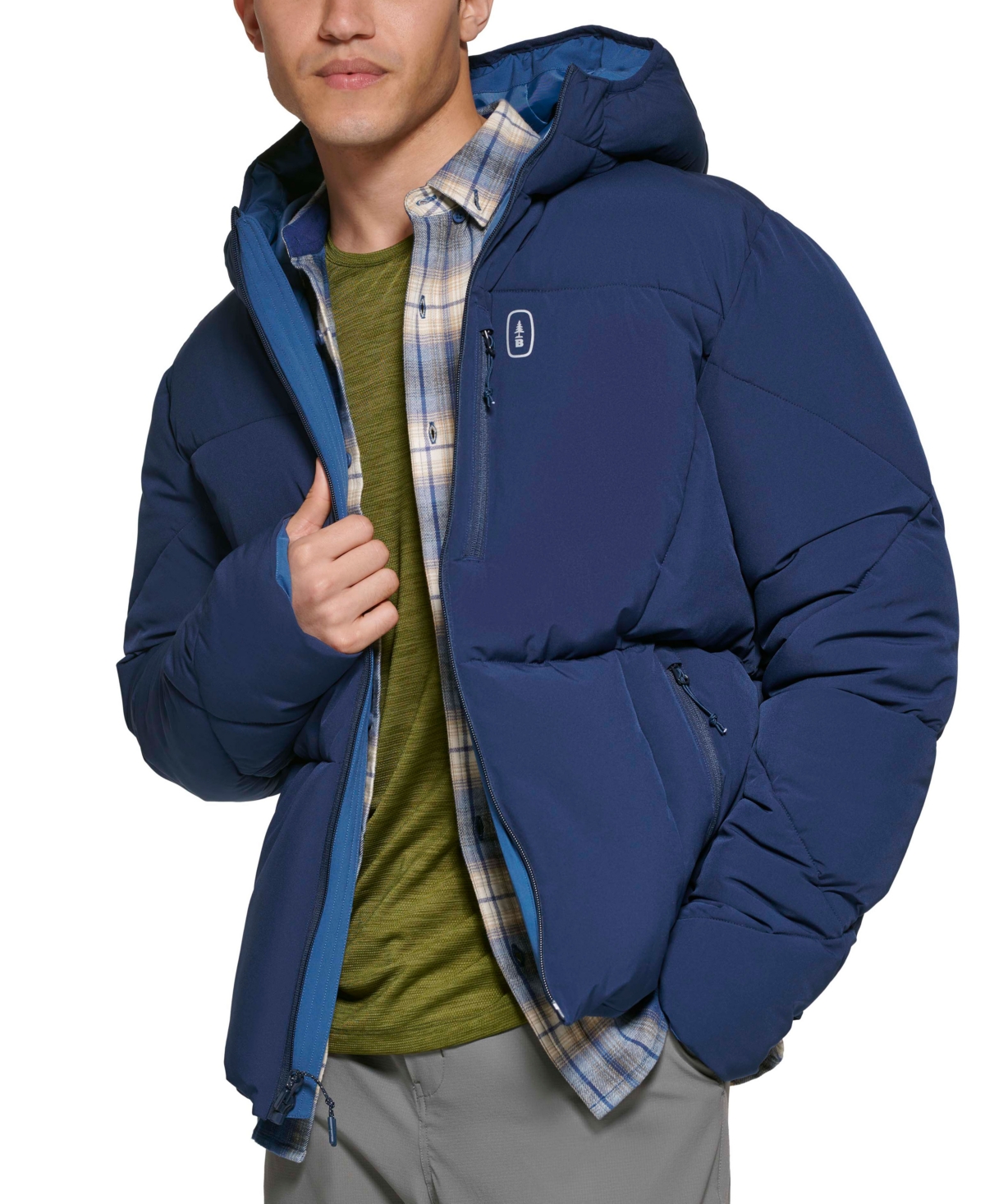 Bass Outdoor Men's Glacier Quilted Full-Zip Hiking Puffer Jacket