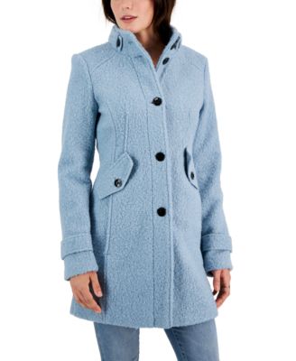 Maralyn & Me Juniors' Single-Breasted Bouclé Coat & Reviews - Coats ...