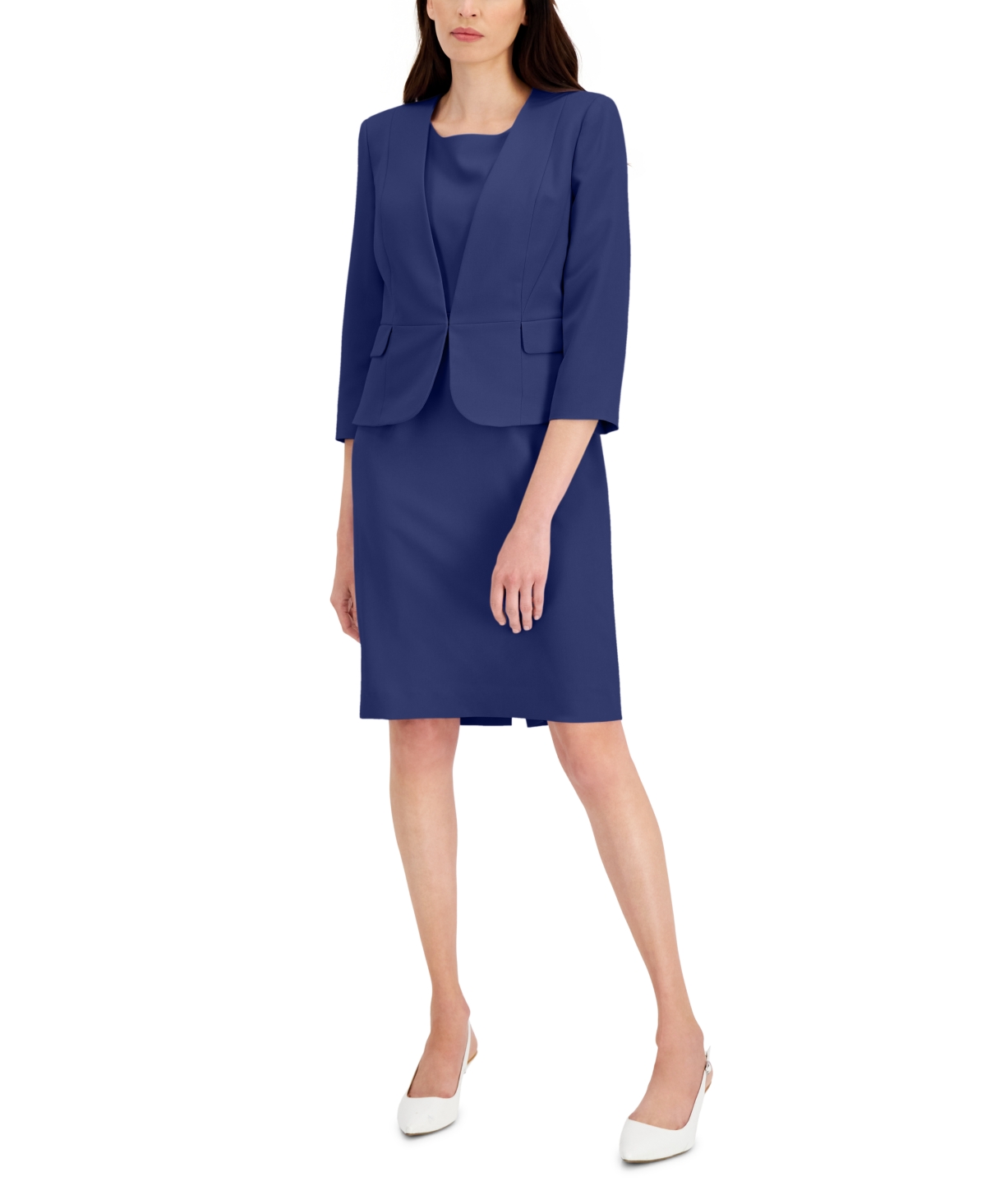 Le Suit Women's Open-Front Sheath Dress Suit, Regular and Petite Sizes
