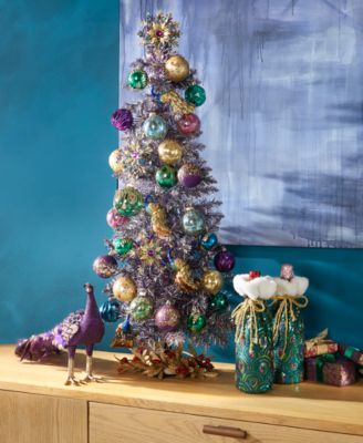 Holiday Lane Jewel Tones Plastic Peacock Clip Ornament, Created for Macy's