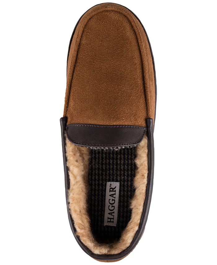 Haggar Men #39 s Microsuede Fleece Lined Venetian Slippers Macy #39 s