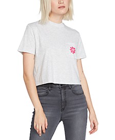 Juniors' Organic Cotton Pocket Dial T-Shirt 
