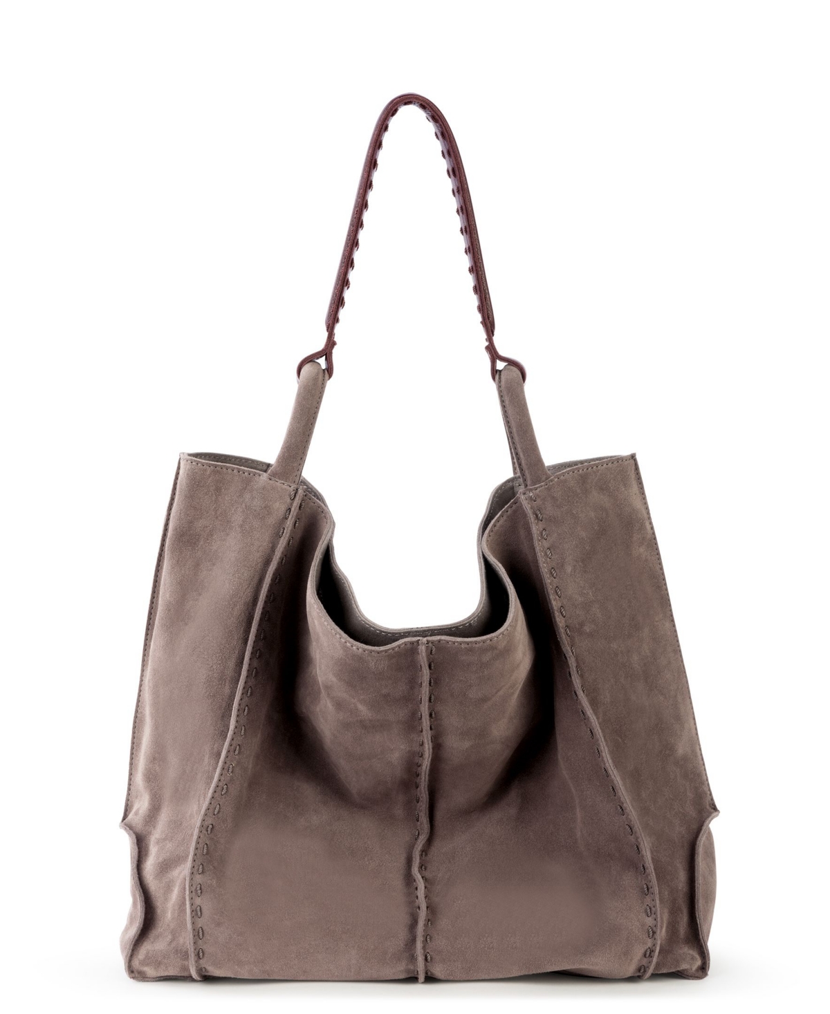 The Sak Los Feliz Tall Tote In Mushroom Suede