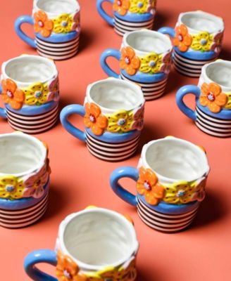 by Laura Johnson Flowers Shaped Mug 16 oz 