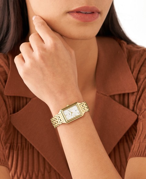 Женские часы Fossil Raquel золотистые на стальном браслете, 23мм