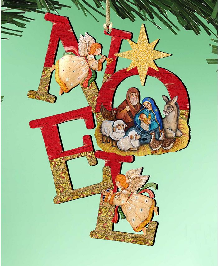 Designocracy Noel Nativity Holiday Ornaments, Set of 2 Macy's