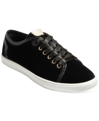 Jack Rogers - Women's Lia Lace-Up Velvet Low-Top Sneakers