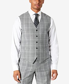 Men's Slim-Fit Plaid Suit Vest