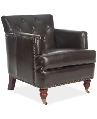 Safavieh - Amsterdam Faux Leather Tufted Chair