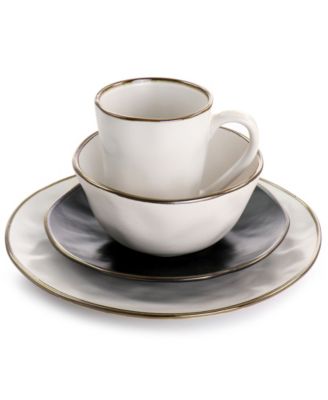 Andres 16 Pc. Stoneware Dinnerware Set, Service for 4