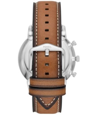 Men's Neutra Chronograph Brown Leather Strap Watch, 44mm