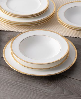 Rochelle Gold 12-Piece Dinnerware Set, Service For 4