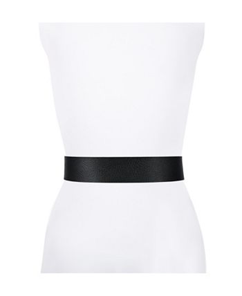 Michael Kors Women's Leather Waist Belt with Logo Buckle - Macy's