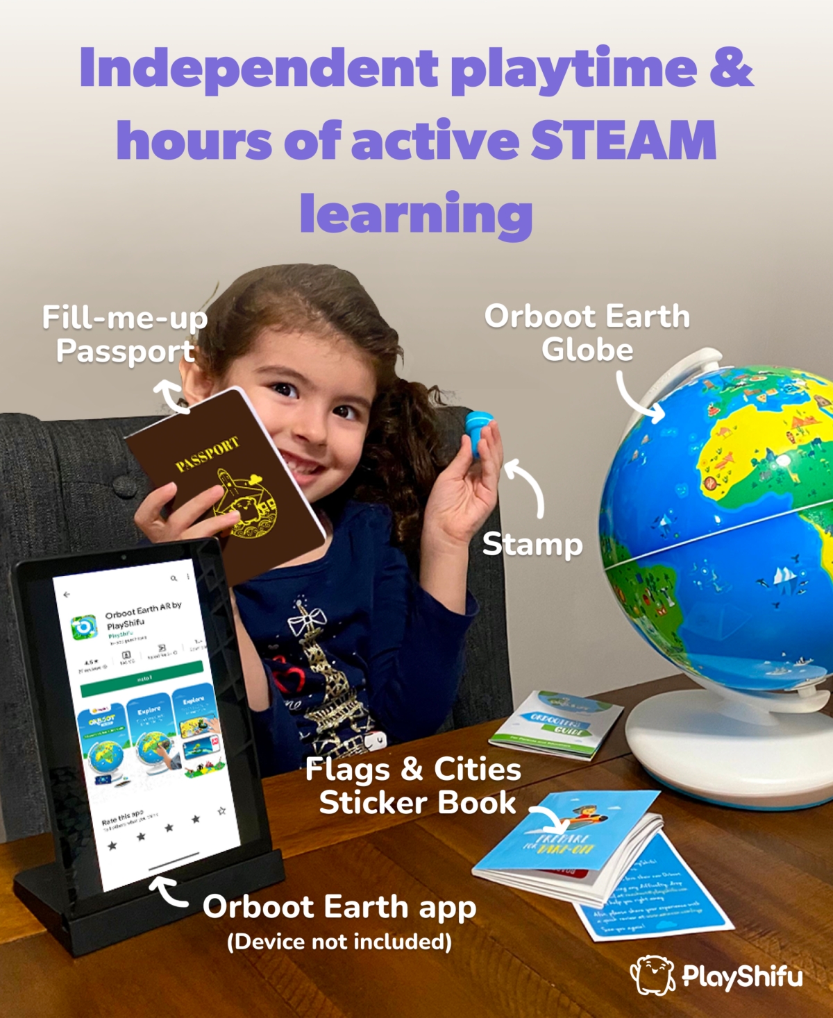 Shop Playshifu Orboot Earth Educational Interactive Globe Set, 5 Pieces In Multi