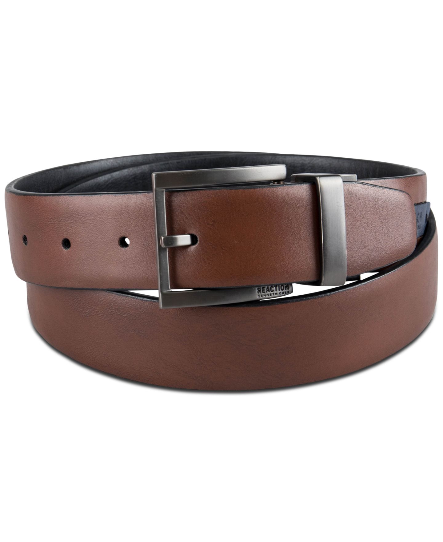 Мужской ремень Kenneth Cole Reaction Stretch Reversible Belt, цвет: Коричневый / Чёрный — фото 1