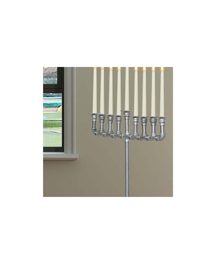 Vintiquewise Industrial Antique Pipe Hanukkah Menorah Macy's