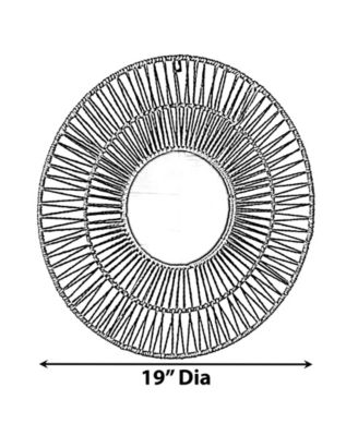 Decorative Woven Paper Rope Round Shape Modern Hanging Wall Mirror