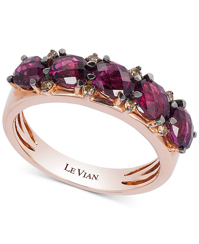 Le Vian Raspberry Rhodolite 2 1 2 ct. t.w. Chocolate Diamond