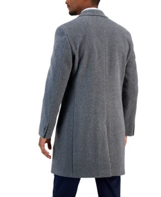 Men's Barge Classic Fit Wool/Cashmere Blend Solid Overcoat