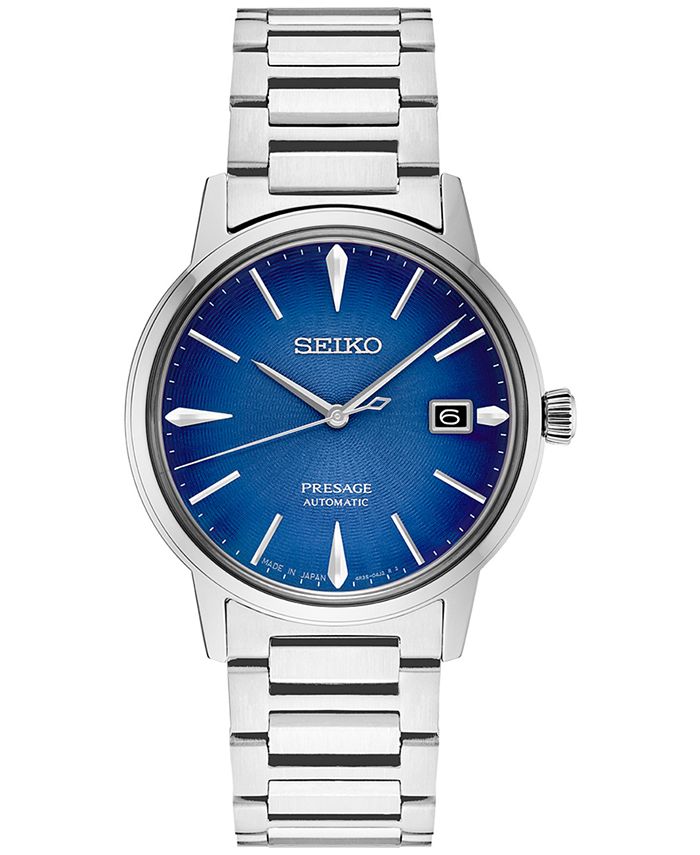 Seiko Men's Automatic Presage Stainless Steel Bracelet Watch 40mm - Macy's