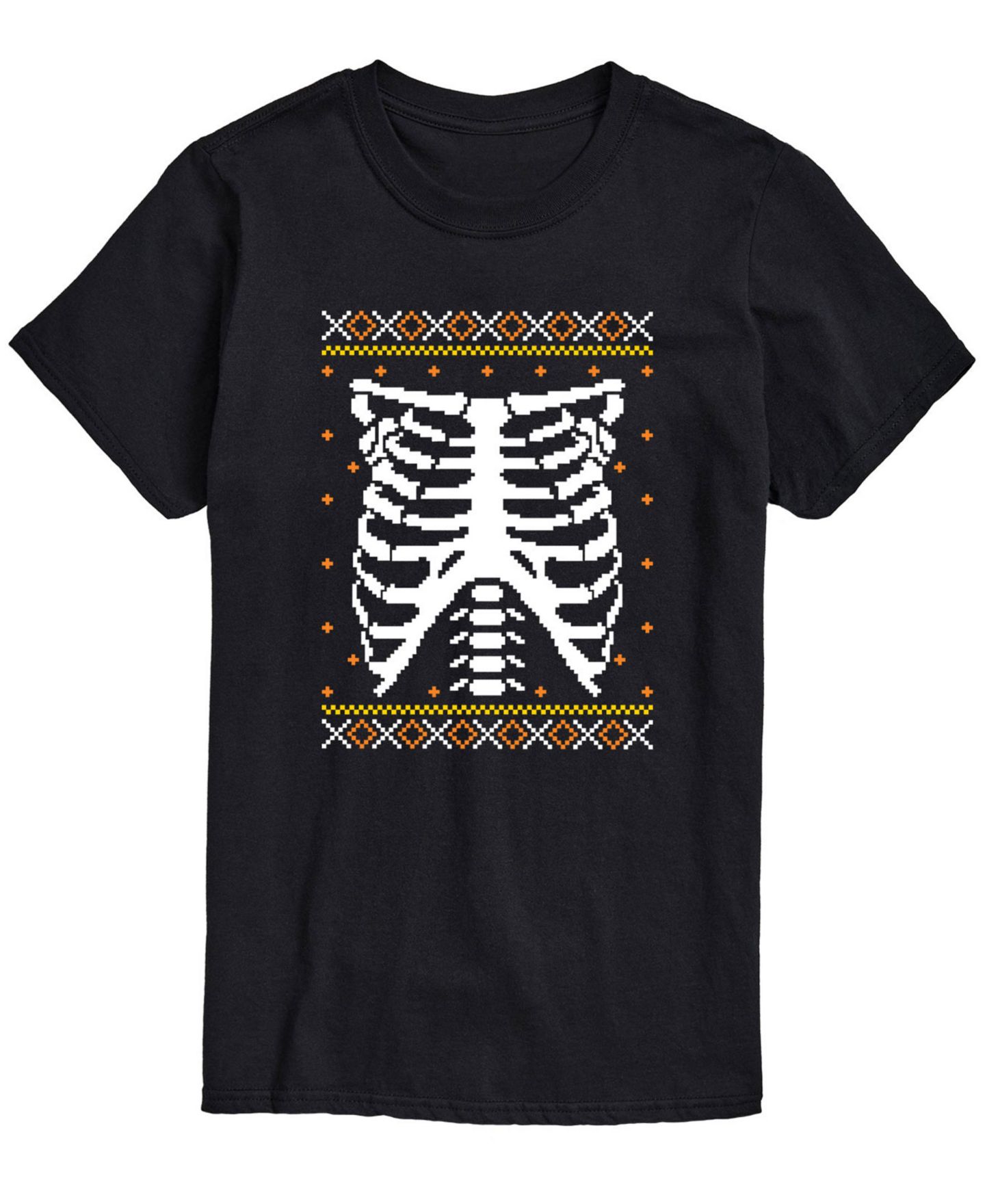 Мужская футболка AIRWAVES Skeleton Chest Classic Fit, цвет: Чёрный — фото 1