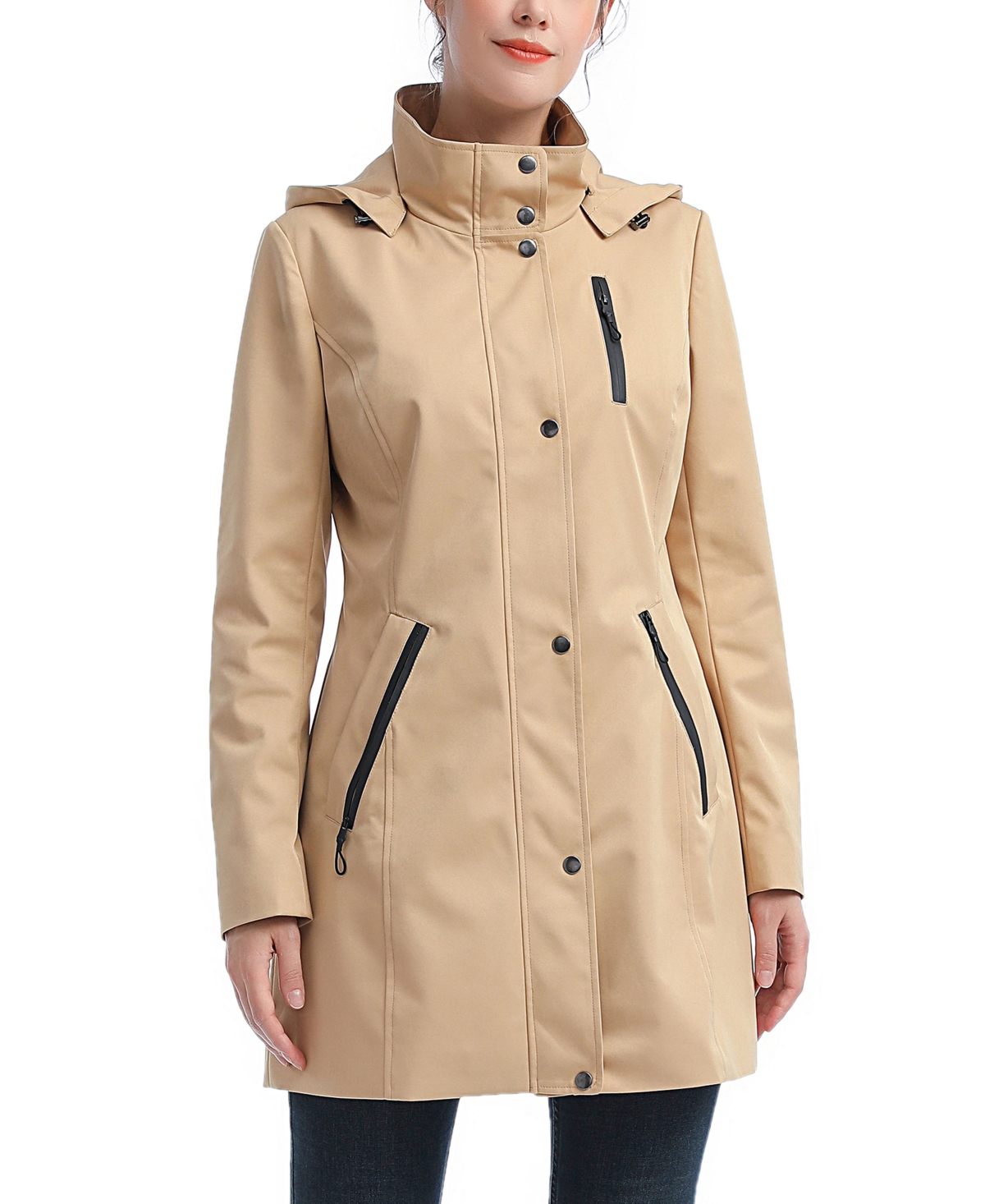 Women's Molly Water Resistant Hooded Anorak Jacket - Tan
