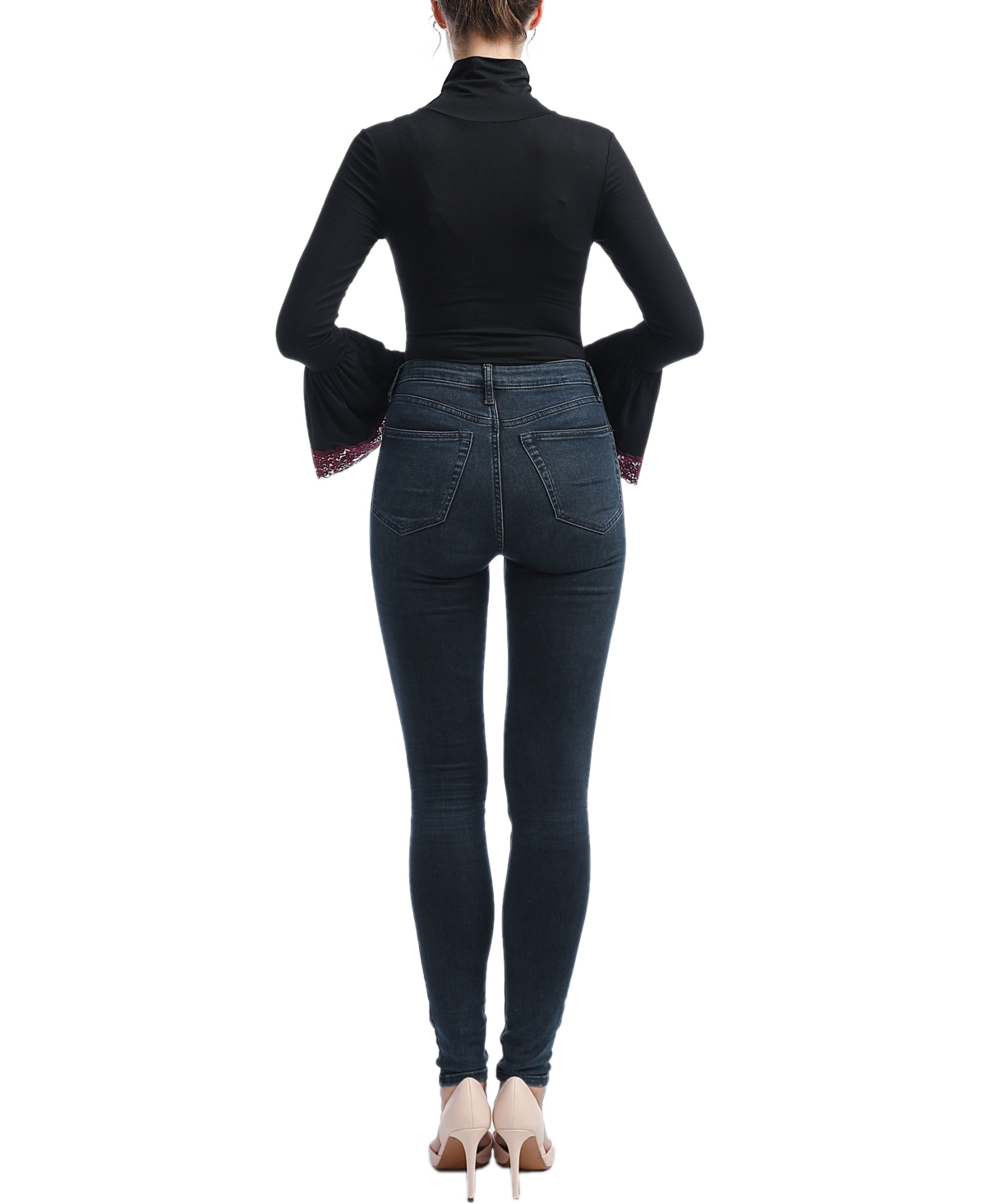 Kimi + Kai Women's Dea Cut Out Bell Sleeve Bodysuit