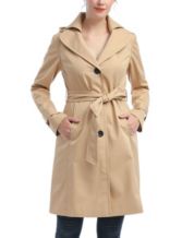  JENNIE LIU Women's Cashmere Wool Double Face Hooded Trench Coat  with Belt : Clothing, Shoes & Jewelry
