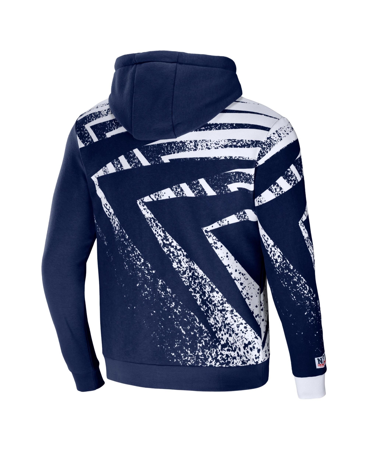 Shop Nfl Properties Men's Nfl X Staple Navy Seattle Seahawks Team Slogan All Over Print Pullover Hoodie